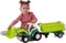 Cavallino XL Tractor Groen met Kiep Aanhangwagen, 86,5cm
