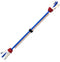 Acrobat Jongleerset Flower Stick Met Handstokken - Rood Schacht, Wit/Rood/Wit Bloem