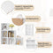 Woltu 6-vaks boekenrek – 90 x 90 x 30 cm – wit MDF – modulair en stijlvol