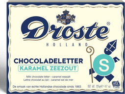 Droste Chocoladeletter Melkchocolade karamel zeezout - Letter S - 135 gram