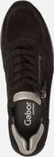 Gabor 76.528.67 - Lage sneakers - Suède - Chunky zool - Zwart - Maat 38.5