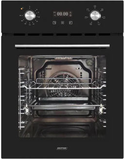 MPM Inbouw Oven – Heteluchtoven met Grill – 50 Liter – Energieklasse A – 6 Functies – Zwart Glas
