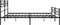 vidaXL - Bedframe - met - voetbord - zonder - matras - metaal - zwart - 180x200 - cm