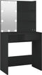 vidaXL - Kaptafel - met - LED-verlichting - 74,5x40x141 - cm - zwart