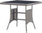 vidaXL - Tuintafel - 80x80x74 - cm - poly - rattan - antraciet