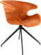 Zuiver Mia Fluweel Armstoel - Oranje - Set van 2