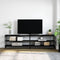 vidaXL - Tv-meubel - 180x30x50 - cm - bewerkt - hout - metaal - zwart