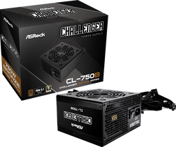 ASRock Challenger CL-750B - Voeding - 750W 80 Plus Bronze 20+4 pin ATX - Zwart