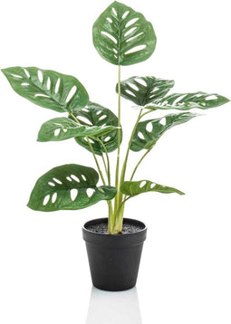 Emerald - Kunstplant in pot Monstera Monkey 43cm - Kunstplanten voor binnen