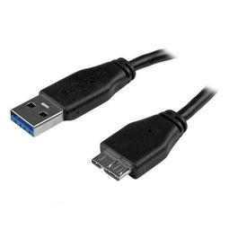 Startech USB3AUB50CMS - USB 3.0 Micro USB Kabel - Dunne flexibele kabel 0,5 m - Zwart