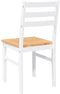 vidaXL - Eetkamerstoelen - 2 - st - massief - hout - rubber - wit