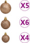 vidaXL - Kunstkerstboom - met - verlichting - en - kerstballen - 150 - cm - PVC - blauw