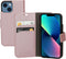 Mobiparts iPhone 13 Mini - Wallet Case - Saffiano motief - Roze