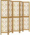 vidaXL - Kamerscherm - met - 5 - panelen - massief - paulowniahout - bruin