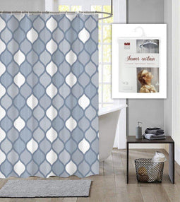 Dutch House Douchegordijn Geo 180x200 cm Blauw