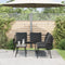 vidaXL - L-vormige - Sofa - Zwart - 231x173x78 - cm - Poly - Rattan
