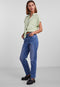 Pieces PCVINSTY - SS TIE SHIRT - Dames Blouse - Lichtgroen - Maat L