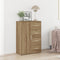 vidaXL - Sideboard - Artisan - Eiken - 60x31x84 - cm - Bewerkt - Hout