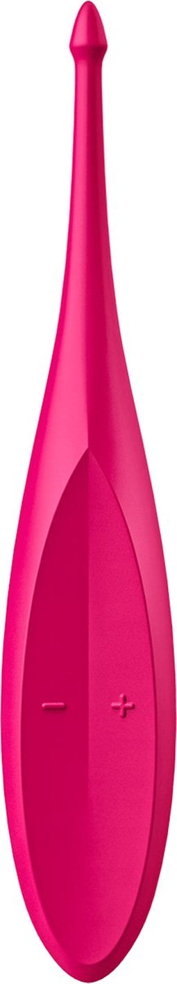 Satisfyer, oplegvibrator, tip vibrator, 'Twirling Fun', 17,5 cm, waterdicht, oplaadbaar, lichaamsvriendelijke siliconen