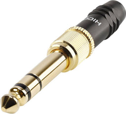 Hicon HI-J3563S Jackplug 3.5 mm Stekker, recht Aantal polen: 3 Zwart 1 stuk(s)