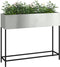 vidaXL - Verhoogde - Tuinbak - 100x26x82 - cm - Gegalvaniseerd - Staal