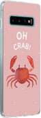 Hoesje Geschikt voor Samsung Galaxy S10 Plus Hoesje Siliconen - Design Backcover siliconen - Meerkleurig / Oh Crab