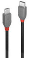 Lindy 36890 - USB-kabel - USB-C naar USB-micro-B - 0.50 m - Grijs Zwart
