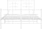 vidaXL - Bedframe - met - hoofd- - en - voeteneinde - metaal - wit - 120 - x - 190 - cm
