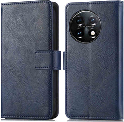 imoshion Hoesje Geschikt voor OnePlus 11 Hoesje Met Pasjeshouder - imoshion Luxe Bookcase - Donkerblauw