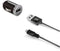Celly CCUSBMICRO - Turbo Autolader met Micro-USB Kabel - 2.4A Output - Zilver Zwart