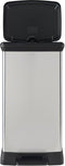 Curver Decobin - Pedaalemmer - 50L - Soft-Close - Zilver Metallic