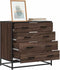 vidaXL - Ladekast - 70x41x70 - cm - bewerkt - hout - bruin - eikenkleur