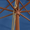 vidaXL - Parasol - met - houten - paal - 400x273 - cm - azuurblauw
