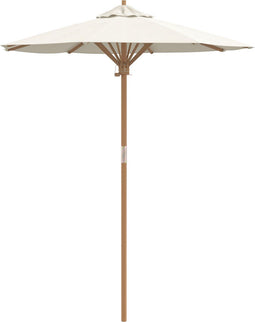 vidaXL - Crème - Witte - Tuinparasol - 180x230 - cm - Bamboe