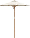 vidaXL - Crème - Witte - Tuinparasol - 180x230 - cm - Bamboe