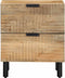 vidaXL - Nachtkastje - 40x33x46 - cm - massief - mangohout - bruin