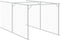 vidaXL - Hondenhok - met - ren - 110x1017x110 - cm - staal - antracietkleurig