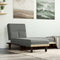 vidaXL - Chaise - longue - stof - donkergrijs