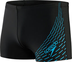 Speedo Medley Logo Aquashort - Heren - ECO EnduraFlex - Zwart / Blauw - maat 3