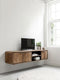DTP Home Hanging TV stand Evo medium, 3 doors, 2 open racks,40x185x40 cm, recycled teakwood