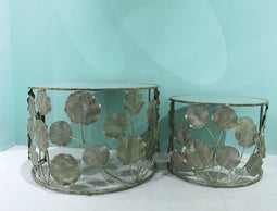 PTMD Kenzie Brass ijzeren bladeren salontafel