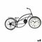 Bordsklocka Fiets Zwart Metaal 42 x 24 x 10 cm (4 Stuks)