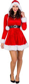 Dressforfun Mrs. Santa Claus - Vrouwenkostuum - Sexy jurkje met kap en pompoms - S