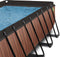 EXIT Wood zwembad 400x200x122cm met filterpomp - bruin