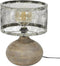 AnLi Style Tafellamp massief houten bolle voet