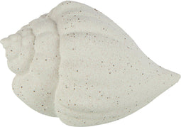 J-Line decoratie Schelp Zand Glazuur - porselein - wit - 2 stuks