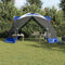 vidaXL - Camping - Muggennet - met - Deuren - Blauw - voor - 10 - Personen - - - Waterdicht