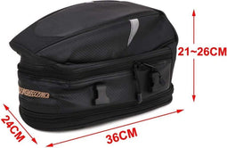 Motorfiets/Scooter Zadeltas/Staarttas Zadeltassen - Waterdichte Bagagetas - Multifunctionele PU Lederen Motorhelm Tas - Opbergtas scooter - Rijrugzak - 18.5 Liter