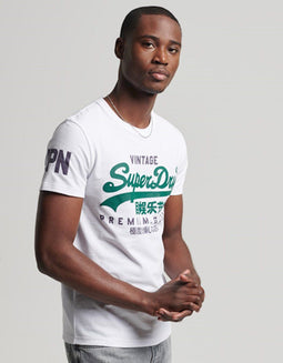 Superdry VL TEE - Heren T-shirt - Slimfit - Wit