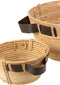 J-Line schaal + handvat - jute - naturel - 3 stuks
